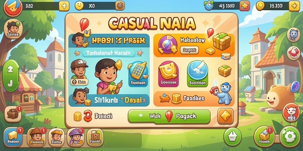 Gambar menunjukkan fitur sosial yang memungkinkan interaksi pemain.